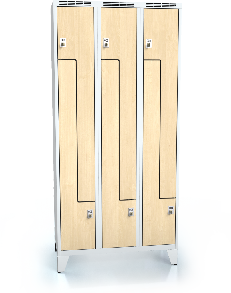 Cloakroom locker Z-shaped doors ALDERA with feet 1920 x 900 x 500